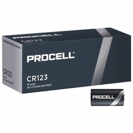 Duracell Procell CR123A 3v Lithium foto batteri (10 pak)